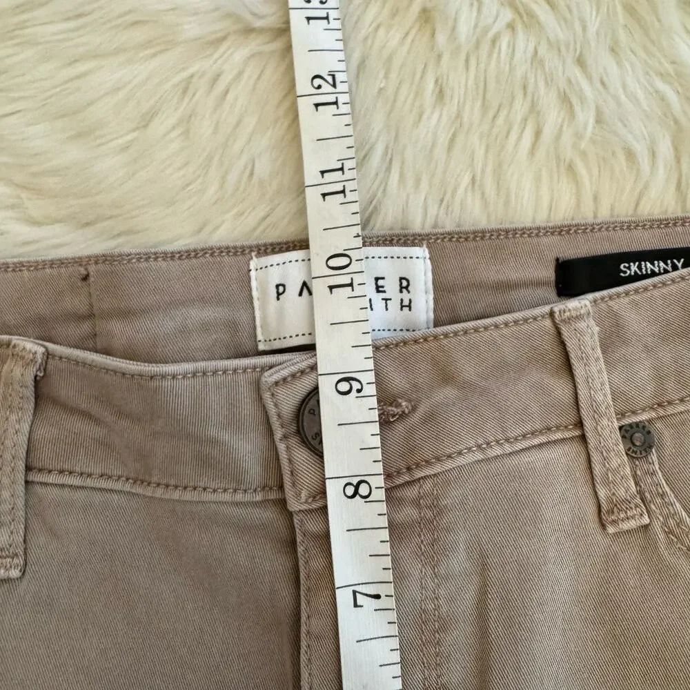Parker Smith Raw Hem Tan Skinny Jeans 27